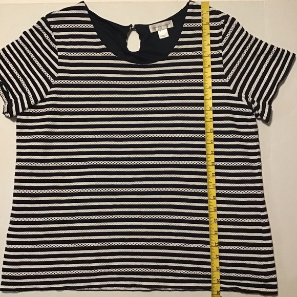 Christopher & Banks women’s shirt‎ striped white and blue - Picture 3 of 8